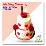 Wedding Cake With Real Roses