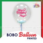 Bobo Clear Baloon With Birthday Printed And Long Stick