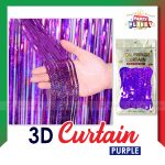3D Curtain Purple