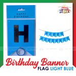 Birthda yFlag Banner Light blue