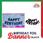 Foil Birthday Banner Black