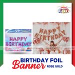 Birthday Foil Banner Rose Gold