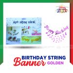String Birthday Banner Pink