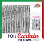 Star Printed Curtain Silver