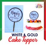 White in Gold Special Cake Topper