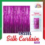 Silk Curtain Pink Tassel