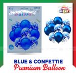 Blue and Confetti Fancy Balloon