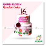 Double Deck Flower Garden Cake