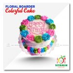 Floral Boarder Colorful cake
