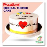 Heartbeat Medical Themed Cake