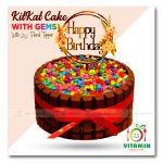 Kitkat Cake With Gems And 3D Topper