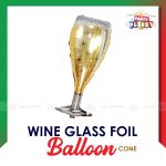 Foil Balloon Wine Glass - Cone