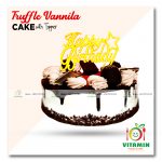 Truffle Vanilla Cake with Topper
