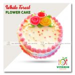 White Forest Flower Cake