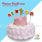 Princess Rosetti cake with crown & name lollipop