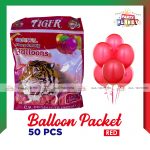 Balloon Packet 50 Pcs Red