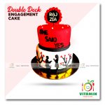 Double Deck Engagement Cake