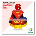 Double Deck Superman Cake (Min-4p)