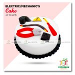 Electric and Mechanics Cake with Tools and Kits