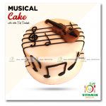 Musical Cake with Violin Full Fondant (Min-2p)