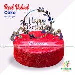 Red Velvet Cake with Topper