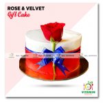Rose and Velvet Gift Cake