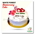 White Forest Anniversary Cake