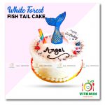 White Forest Fish Tail Cake