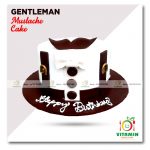 Gentleman Mustache Cake (Min-1.5p)