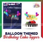 Balloon Themed Birthday Cake Topper