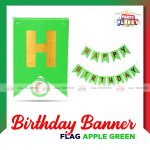 Birthday Banner Flag Apple Green