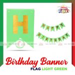 Birthday Banner Flag Light Green