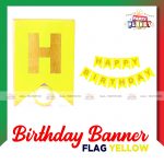 Birthday Banner Flag Yellow