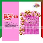 Birthday Bumper Combo (Pink & Gold)