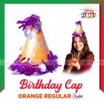 Birthday Cap Orange Regular Jhyallar
