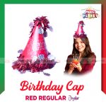 Birthday Cap Red Regular Jhyallar