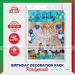 Birthday Decoration Pack Readymade Crown and Stars Theme