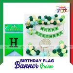 Birthday Flag Banner Green