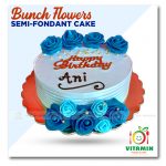 Bunch Flower Semi-Fondant Cake