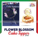 Flower Blossom Cake Topper Printed