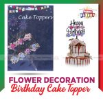 Flower Decoration Birthday Cake Topper