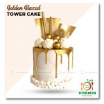 Golden Glazed Tower Cake (Min-2P)