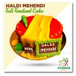 Haldi Mehendi full fondant Cake (Min-1.5)