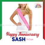 Happy Anniversary Sash Pink Regular