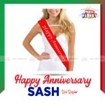 Happy Anniversary Sash Red Regular