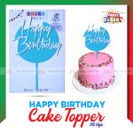 Happy Birthday Cake Topper 3D Style