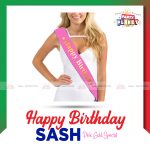 Happy Birthday Sash Pink Gold Special