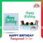 Happy Birthday Transparent Cake Topper