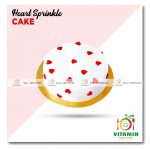 Heart Sprinkled Cake