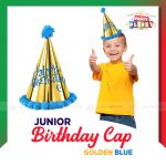 Junior Birthday Cap Golden Blue